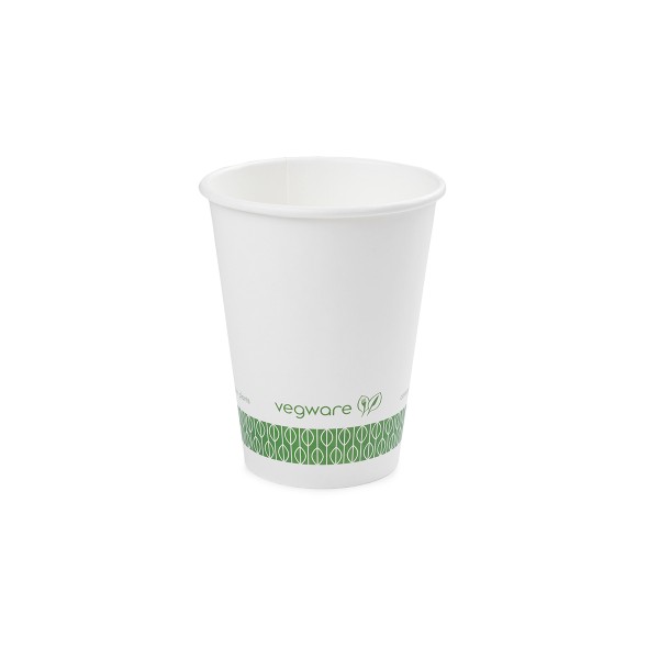 LV-12G Vegware™ 89-series PLA-Lined Compostable 12-ounce Single Wall Hot Paper Cups